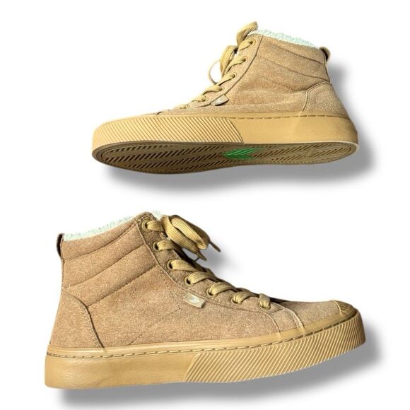 Cariuma OCA High Top Suede Sneaker Camel Lined Men’s Sz 6.5 / Women’s Sz 8 - Picture 5 of 11